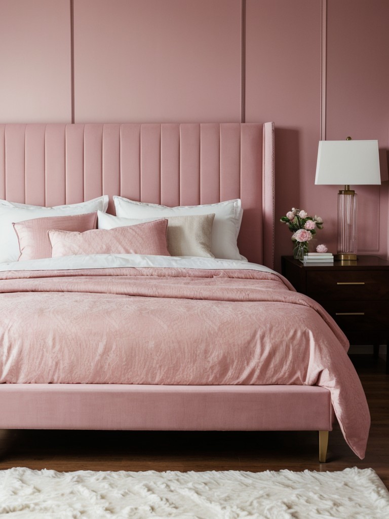 Luxurious and Cozy: The Power of an Oversized Pink Headboard!