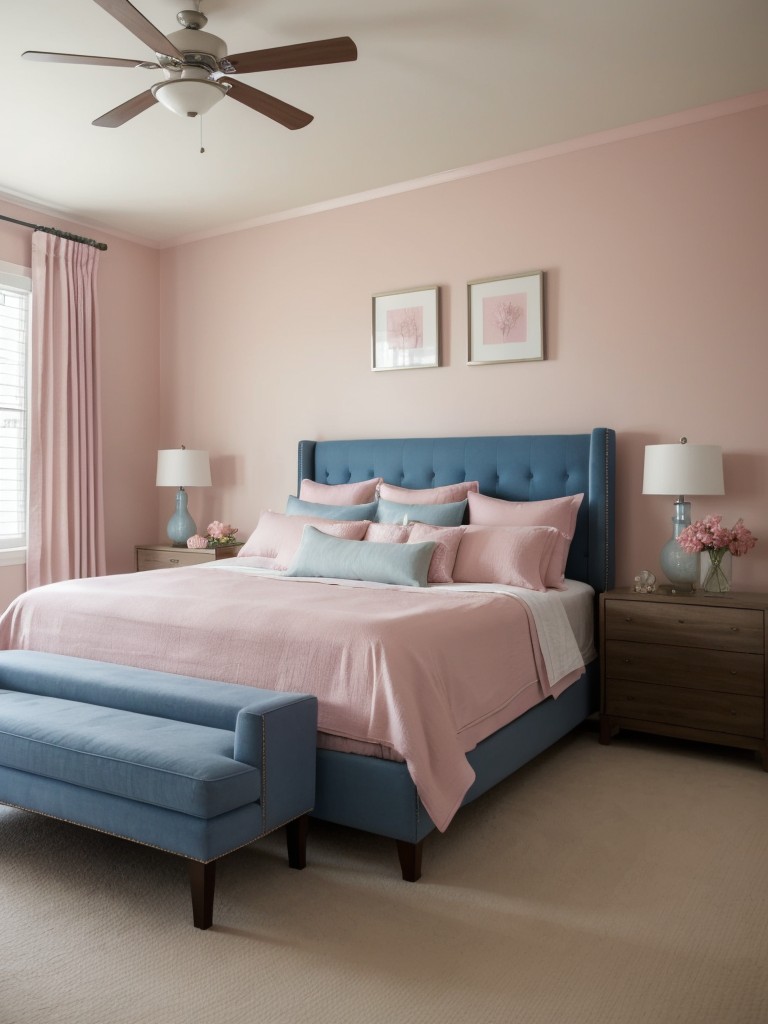 Serene and Calming Bedroom Decor: Embrace Cool Blues and Earthy Neutrals