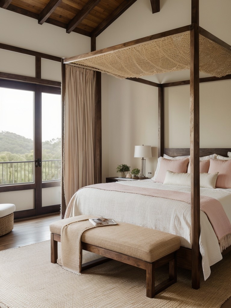 Nature-inspired Pink Bedroom: Luxurious and Organic Decor