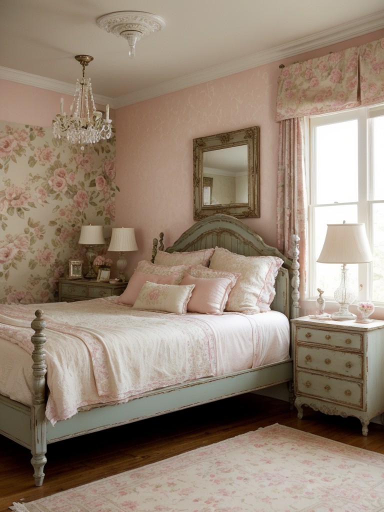 Vintage Charm: Cozy Pink Bedroom Decor