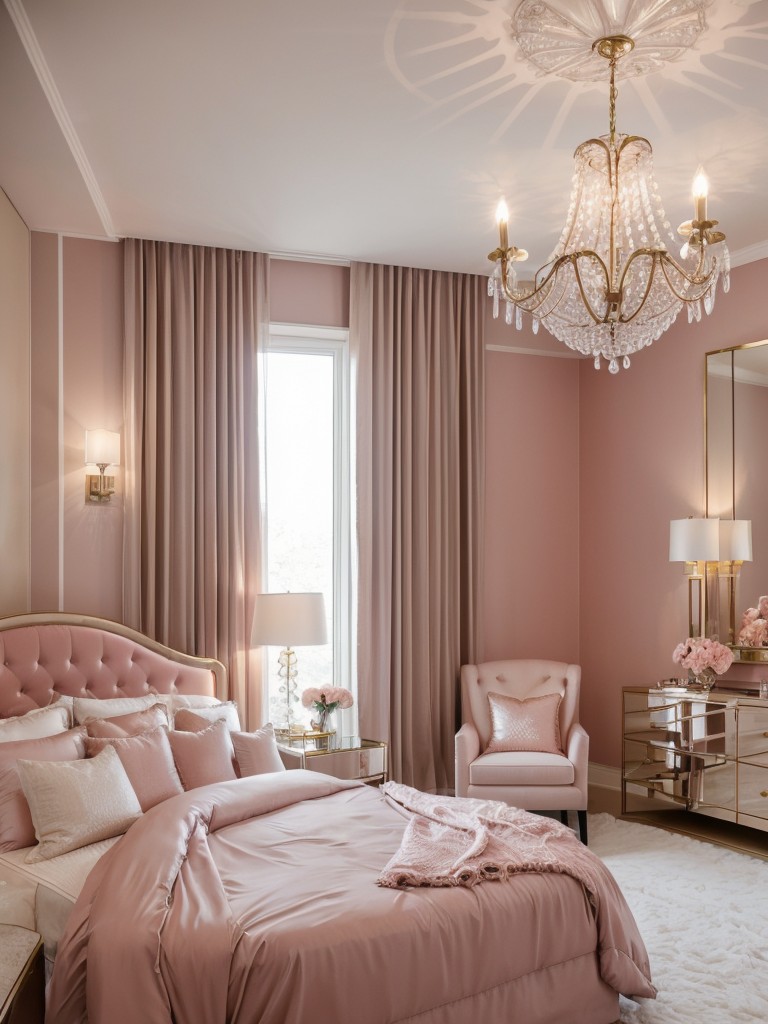 Stylish Apartment: Luxe Pink Bedroom Decor