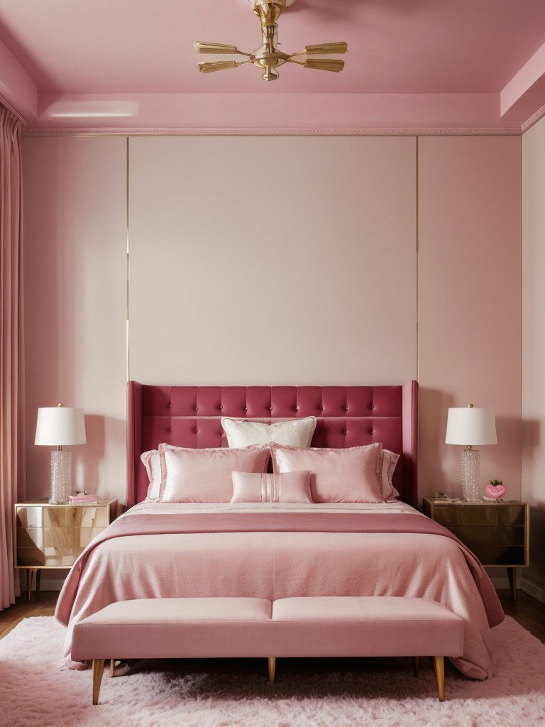 Stylish Apartment Inspo: Luxe Pink Bedroom Decor