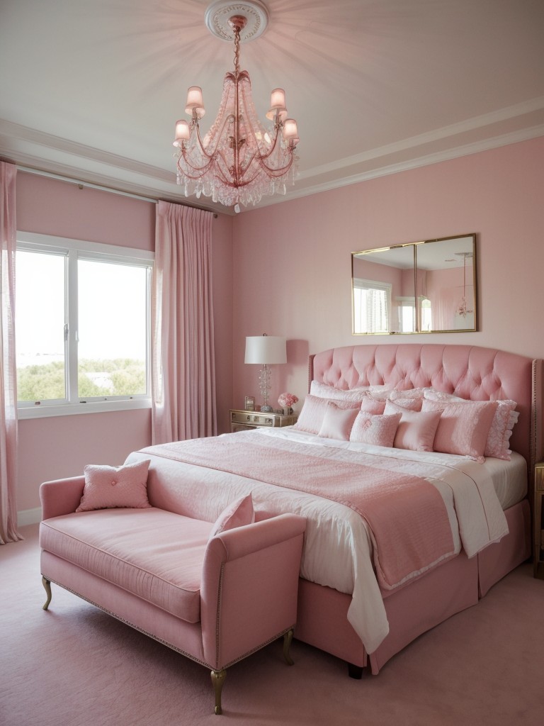 Blush Pink Chandelier: Add Glamour to Your Dream Bedroom