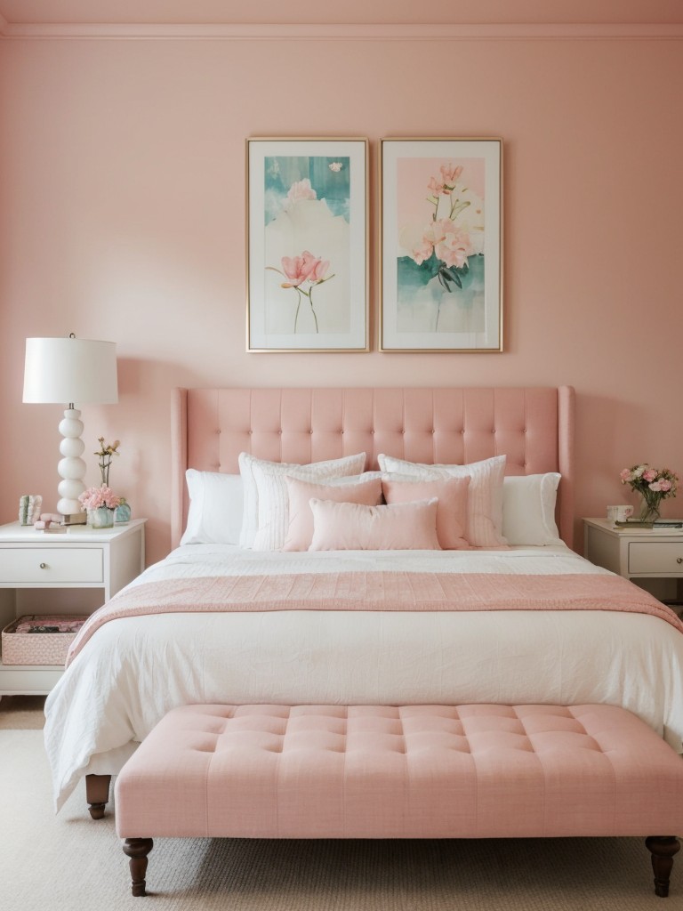 Artistic Haven: Stylish Pink Bedroom Inspo for Creative Souls!