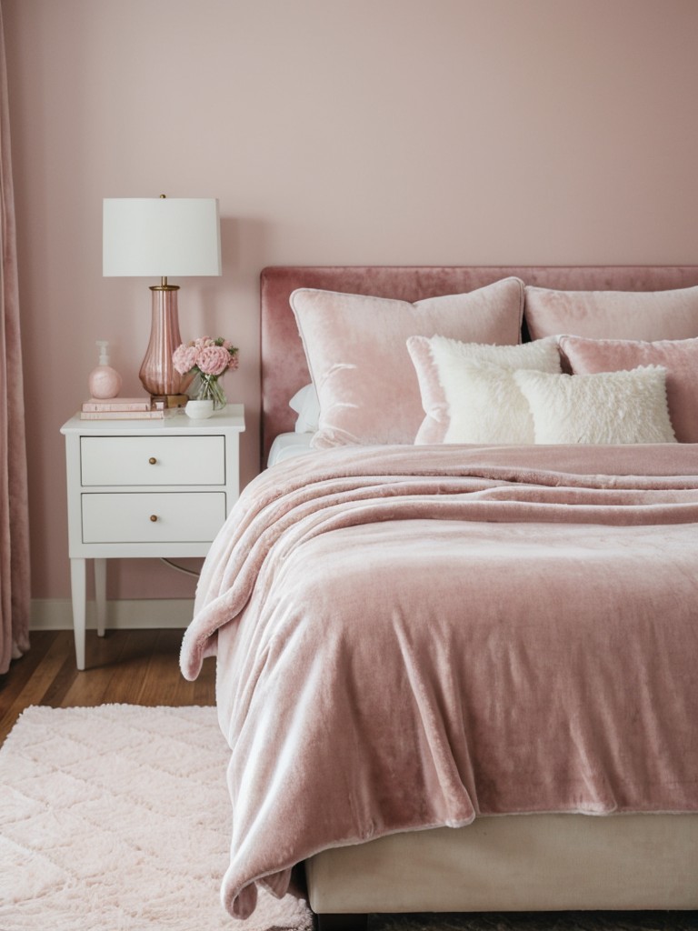 Cozy Chic: Transform Your Bedroom with Plush Pink Textiles