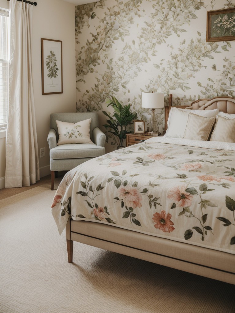 Nature-inspired decor for your apartment - floral prints and fresh flowers!