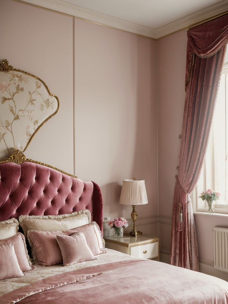 Opulent Vintage Charm: Romantic Pink Apartment Décor