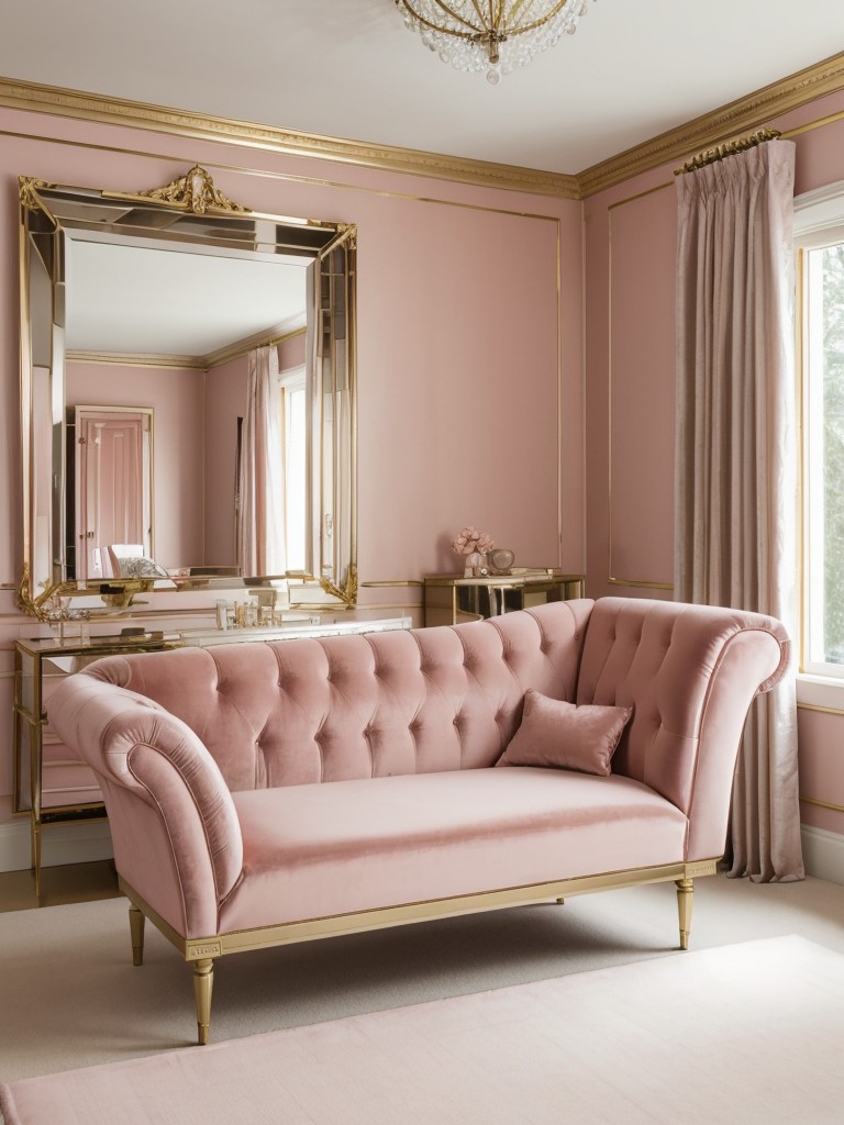 Blush Boudoir: Glamify Your Bedroom with Pink & Metallic Accents