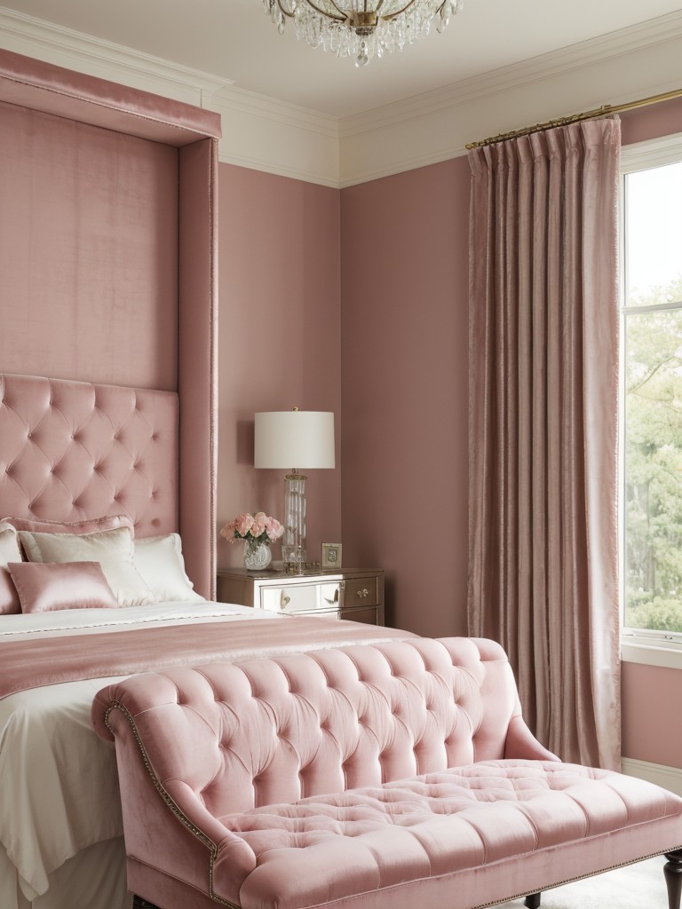 Chic Blush Bedroom: Elevate your space with elegant pink decor.