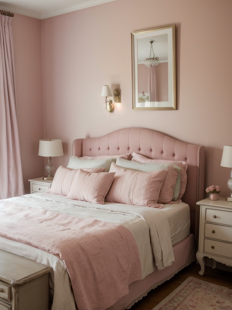 Vintage Vibes: Cozy Pink Bedroom Inspo!