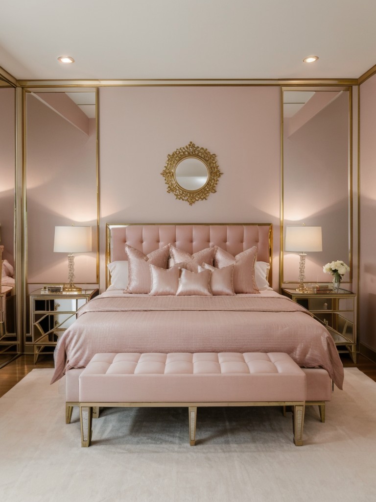 Glamorous Metallic Accents: Elevate Your Bedroom Decor