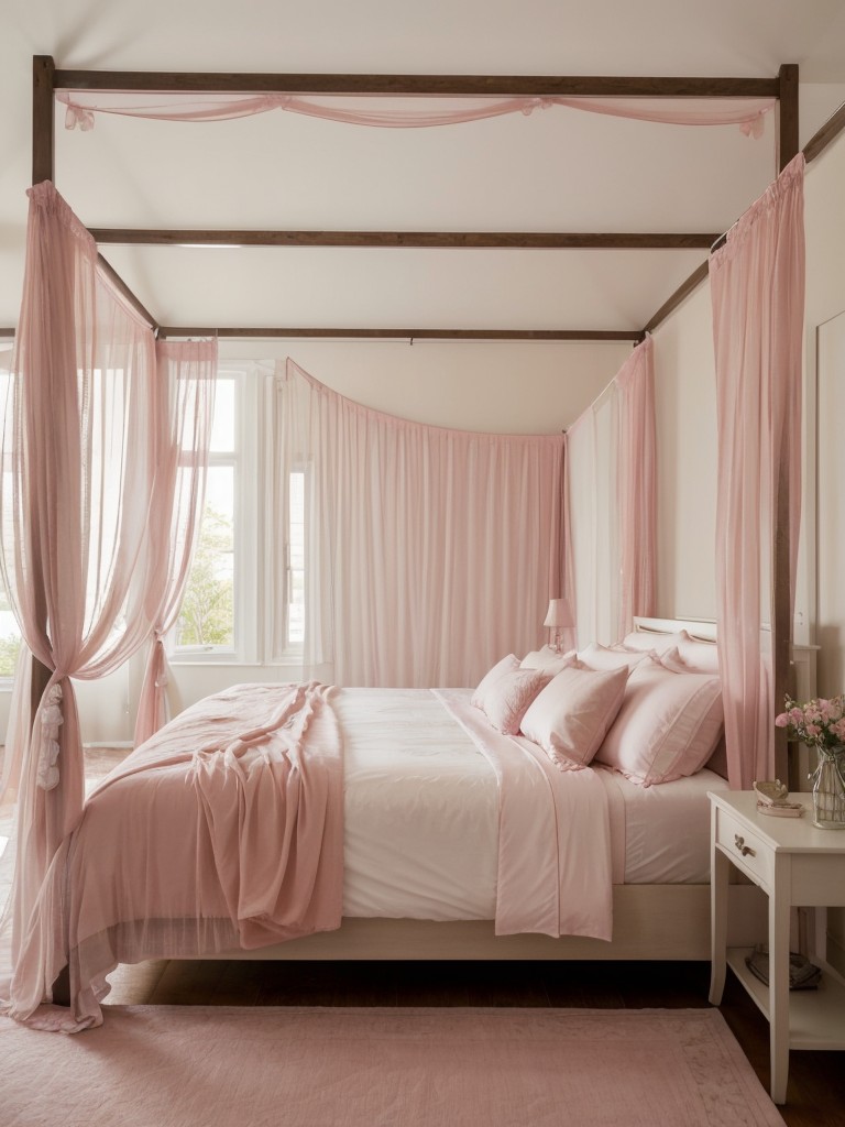 Serene Apartment Vibes: Transform Your Bedroom with a Dreamy Canopy Bed!