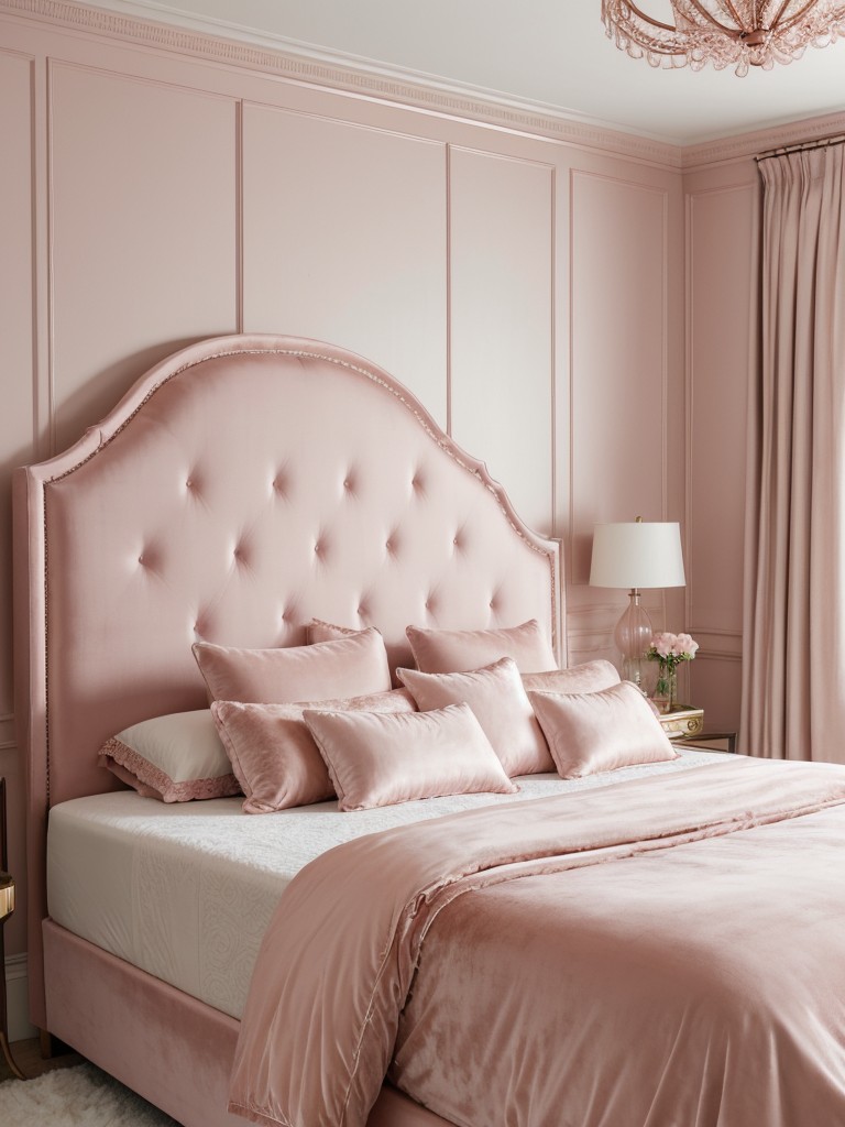 Blush & Rose Gold Dream: Luxurious Apartment Bedroom Decor