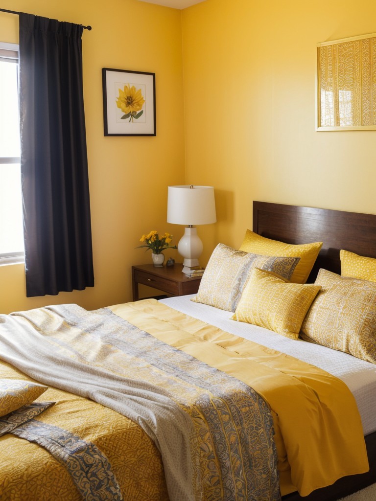 Sunshine meets style: Elevate your apartment with yellow decor.