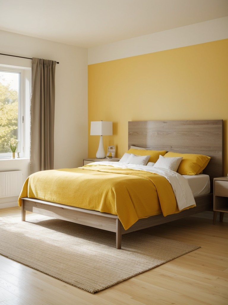 Scandi-chic: Elevate your space with a sunny yellow bedroom makeover.