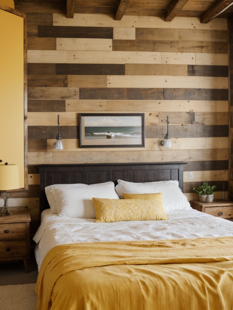 Feel the sunlight: Elevate your apartment with a rustic touch and yellow decor!