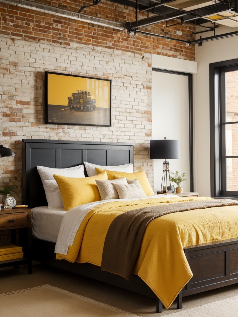 Industrial chic: Transform your apartment with sunny yellow decor!