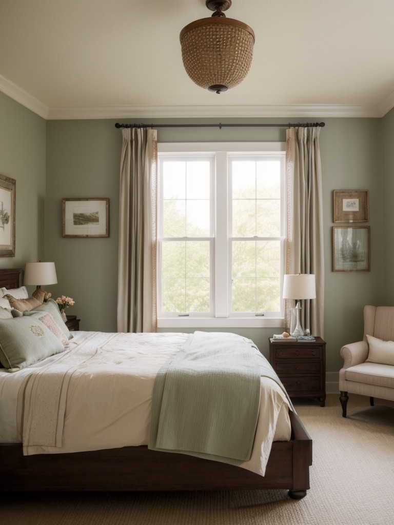 Cozy Traditional Bedroom Decor: Muted Pastels and Jewel Tones