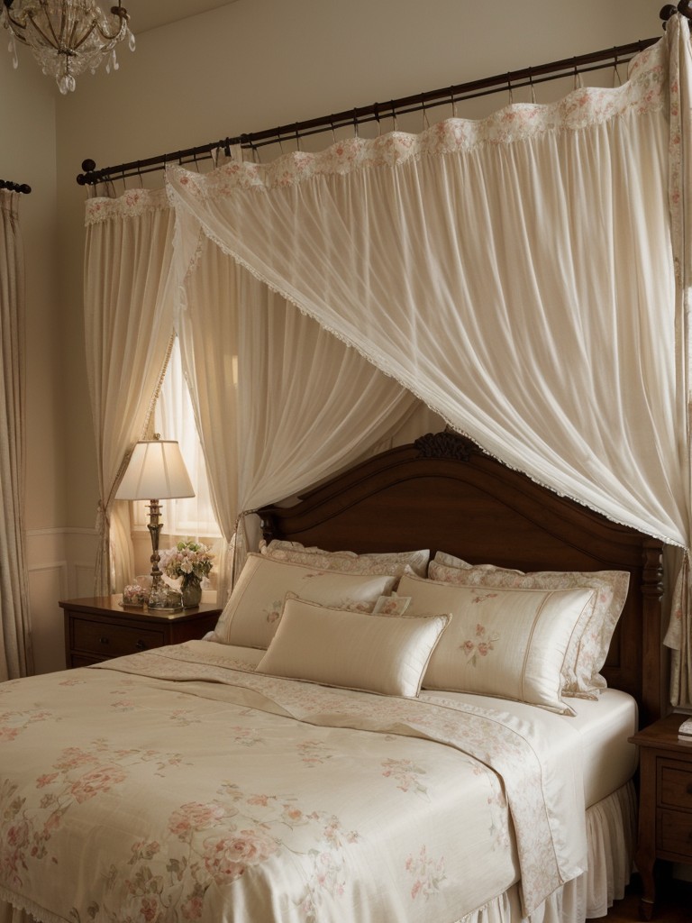 Romantic Bedroom Décor: Add Charm with Four-Poster Bed & Floral Patterns