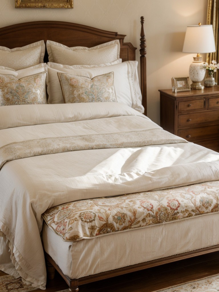 Create a Traditional Bedroom Oasis with Luxurious Bedding & Pillows!