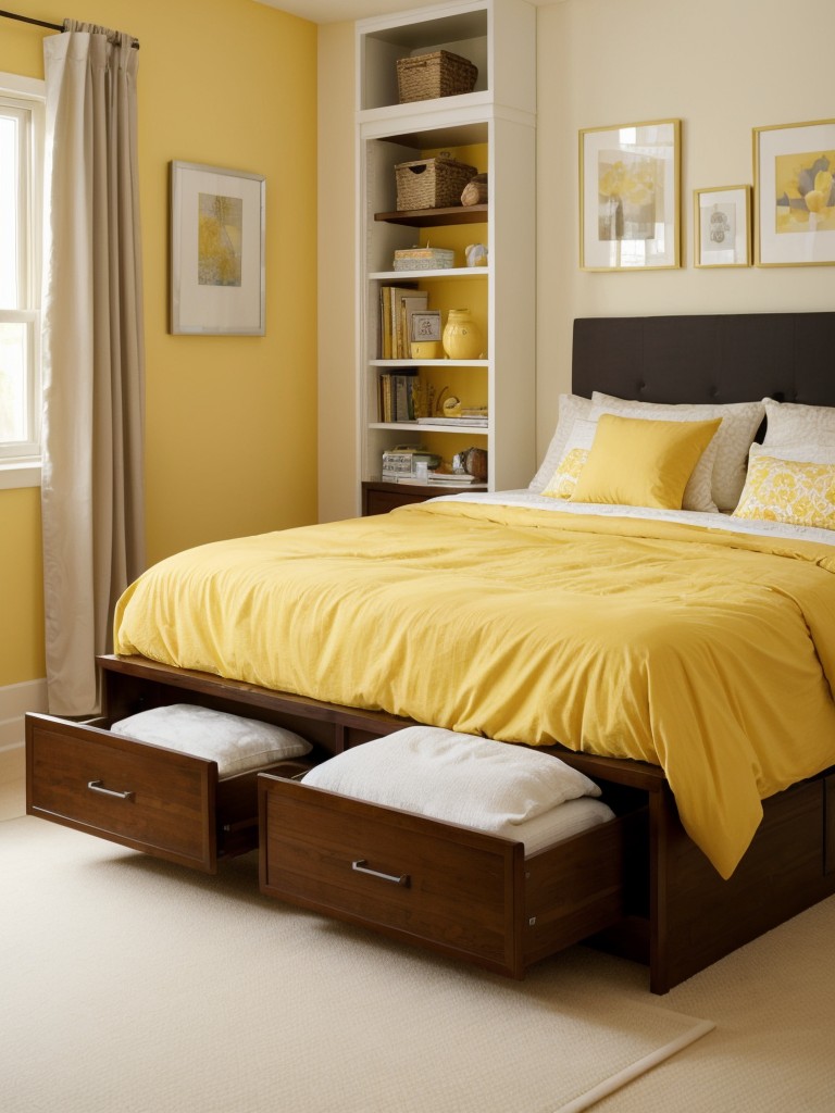 Cheer up your apartment with yellow bedroom ideas!