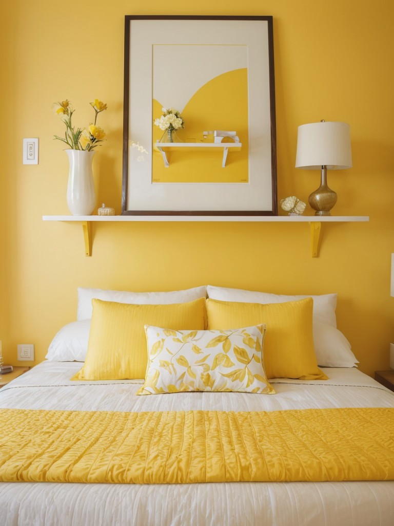 Sunshine-inspired apartment decor: Yellow-themed bedroom ideas