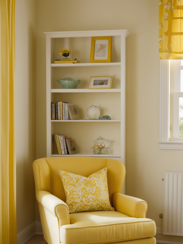 Sunny vibes: Elevate your apartment with a yellow-themed bedroom!