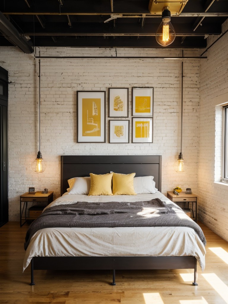 Golden vibes: Transform your bedroom with urban loft elements.