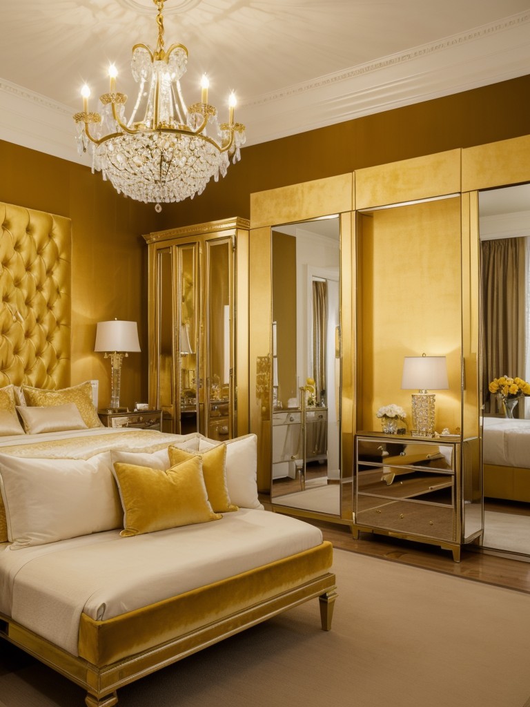 Gilded apartment dreams: Glam up your bedroom with gold accents.