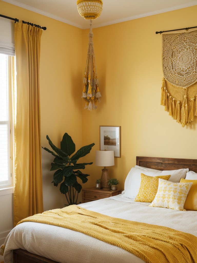 Golden Serenity: Transform Your Bedroom with Bohemian Vibes