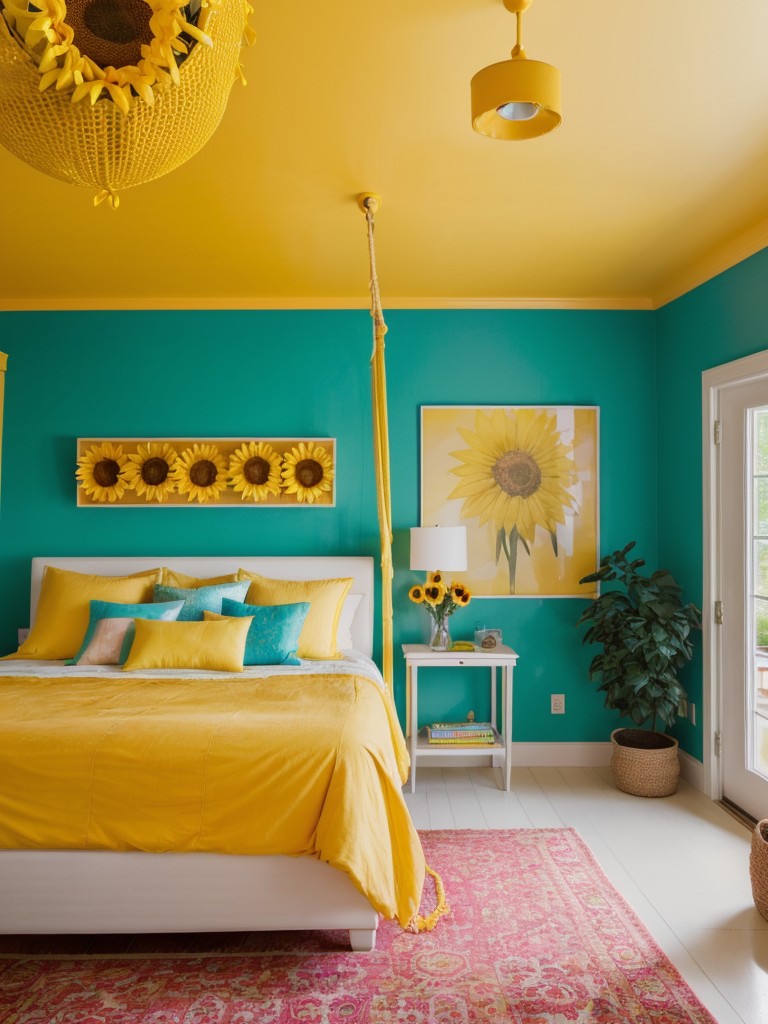 Cheer up your apartment with sunflower chic décor