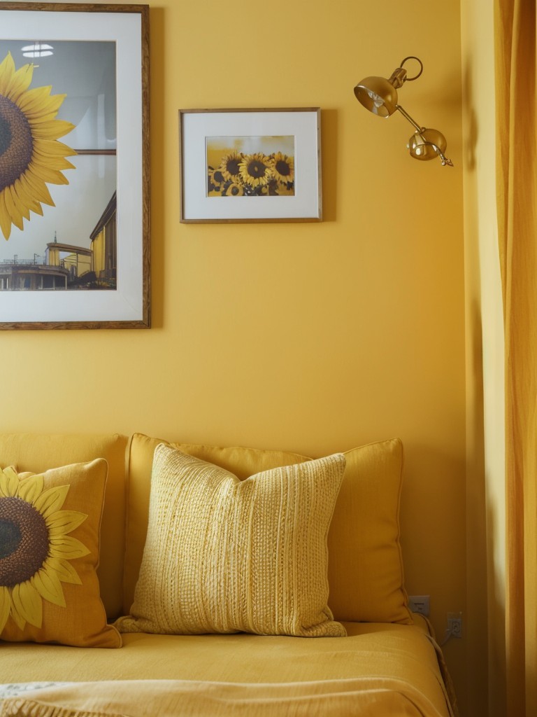 Sunny vibes: Create a vibrant apartment with eclectic yellow bedroom decor