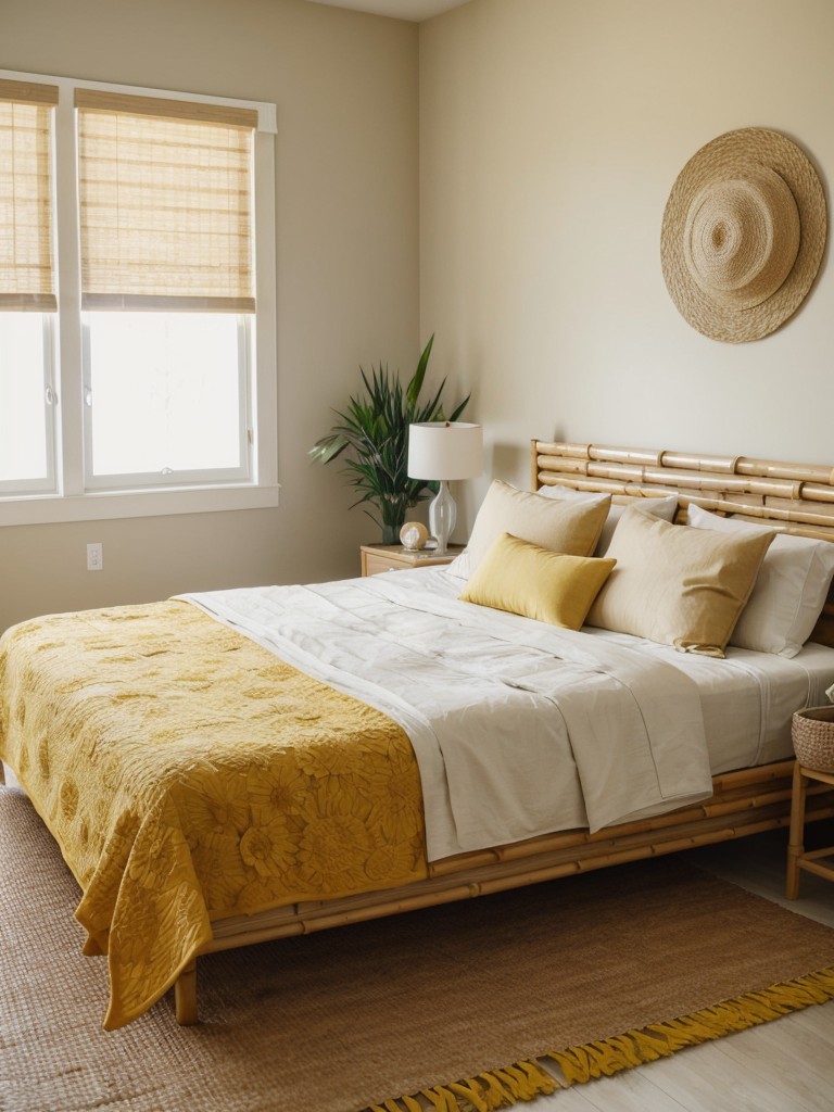 Serene & Stylish: Chic yellow bedroom decor for an apartment oasis