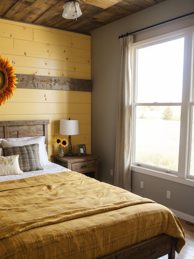 Yellow Bedroom Vibes: Farmhouse Chic Apartment Decor