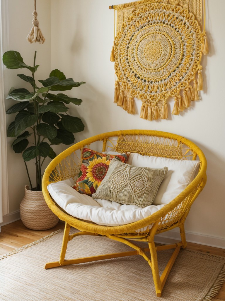 Modern Boho Vibes: Yellow Bedroom Decor Inspiration