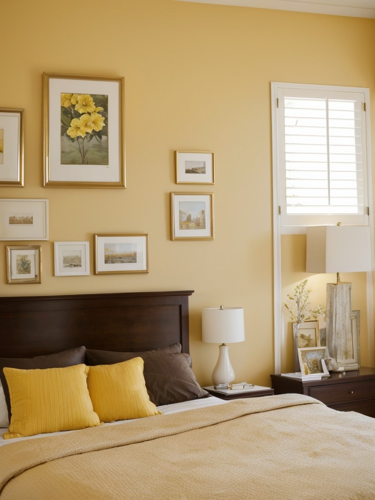 Cozy and stylish apartment inspo: Yellow bedroom decor ideas!