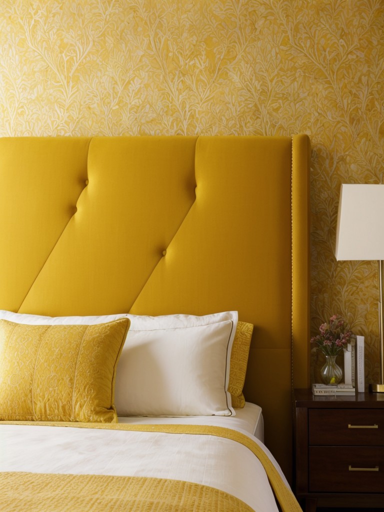 Bold Yellow Bedroom Decor: Luxurious Headboard Ideas!