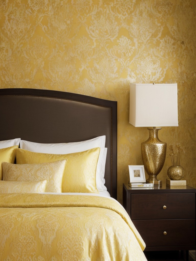 Cozy and chic: Elevate your apartment with trendy yellow bedroom decor!