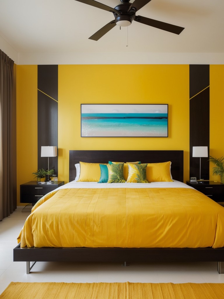 Tropical bedroom escape: Yellow paradise.