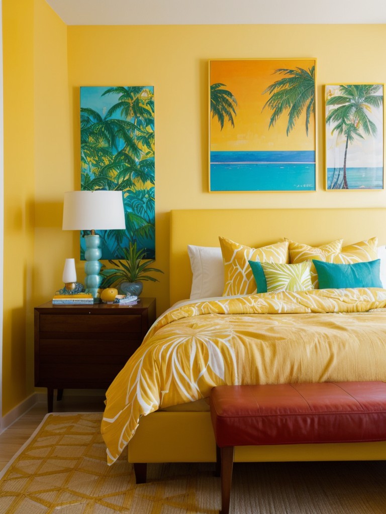 Tropical Bedroom Bliss: Bring the Vibrant Paradise to Your Apartment!