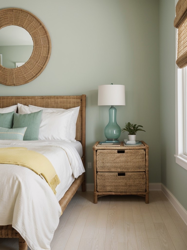 Coastal-inspired bedroom decor: Create a tranquil oasis with seafoam green and nautical accents