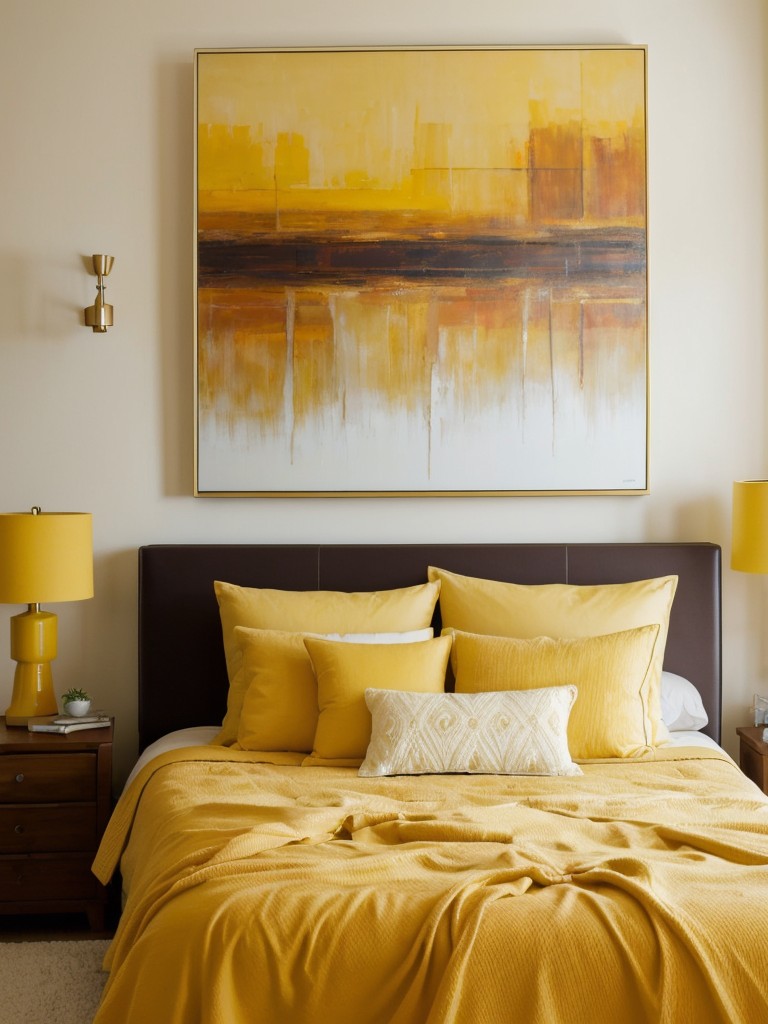 Cozy yellow bedroom decor ideas: Artistic touches for a unique space!