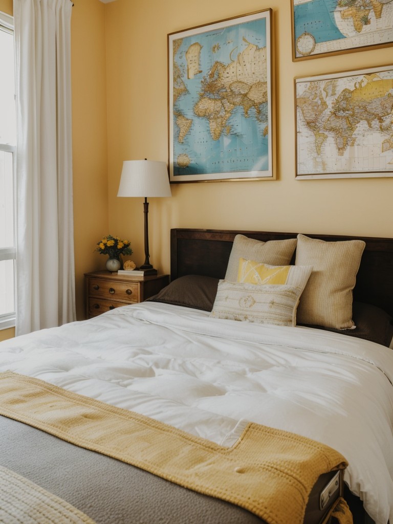 Cozy yellow bedroom decor ideas for a wanderlust-inspired space