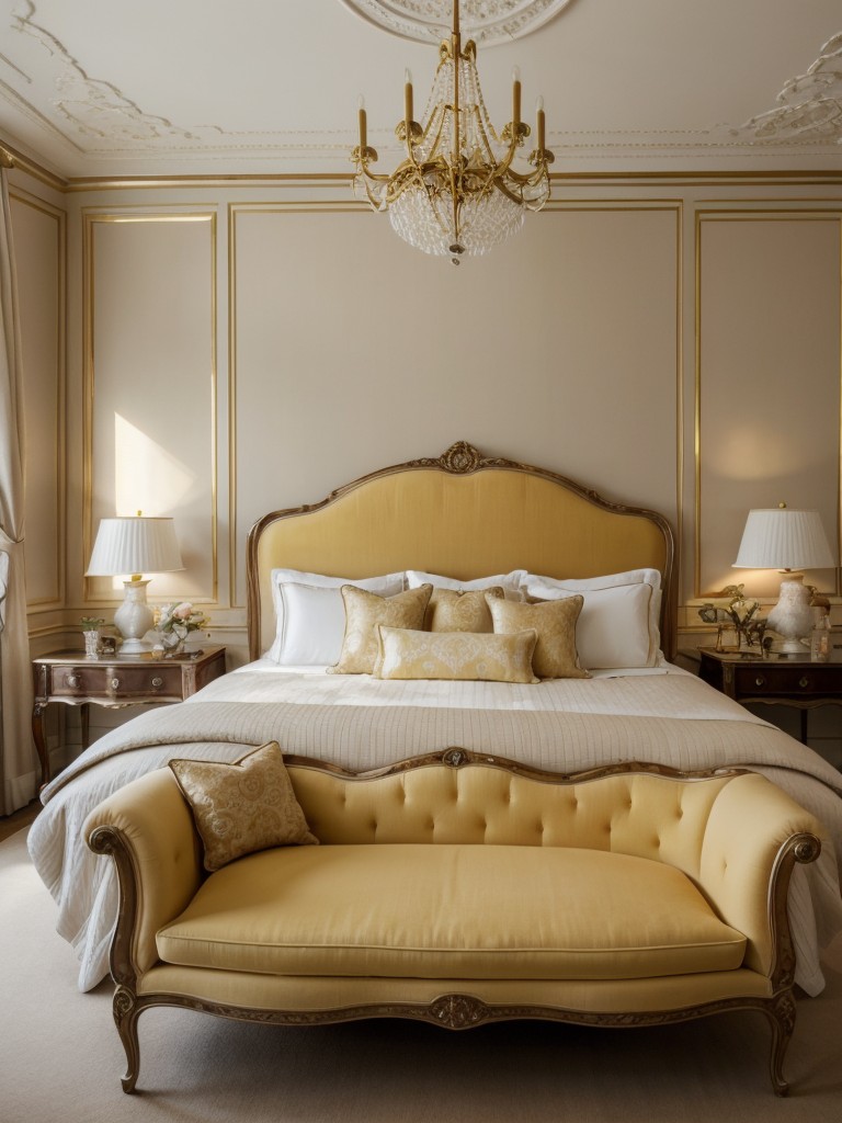 Parisian-inspired elegance: Yellow bedroom decor ideas 
to cozy up your apartment.