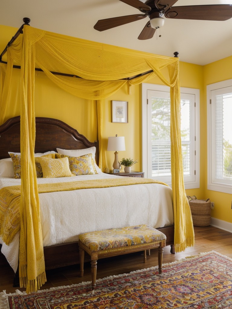 Boho Bolds: Transform Your Bedroom with Yellow Decor