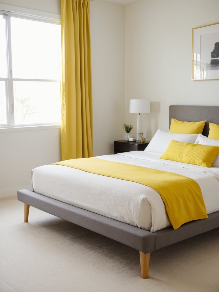 Sunshine vibes: Transform your apartment with chic yellow bedroom decor!