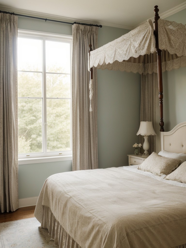 Vintage-inspired apartment decor: Transport to a sophisticated era with dreamy bedroom touches!