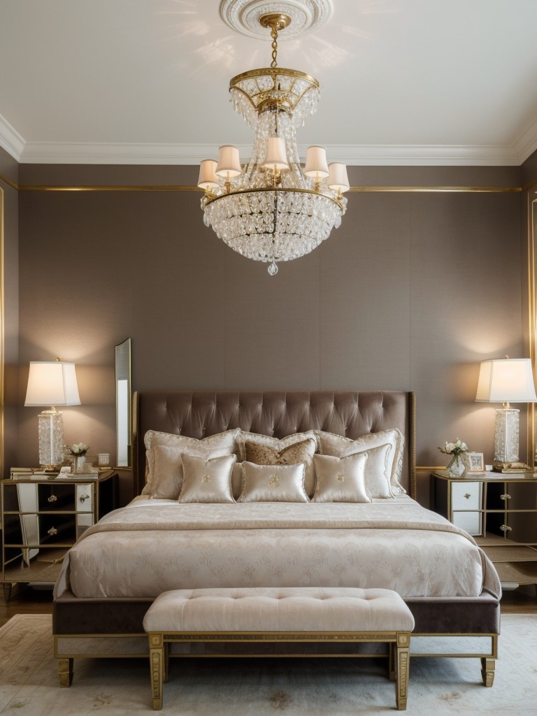 Vintage-inspired apartment: Dreamy traditional bedroom decor with opulent touches