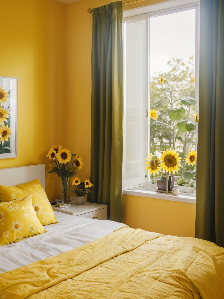 Sunshine-inspired apartment: Vibrant yellow bedroom decor ideas