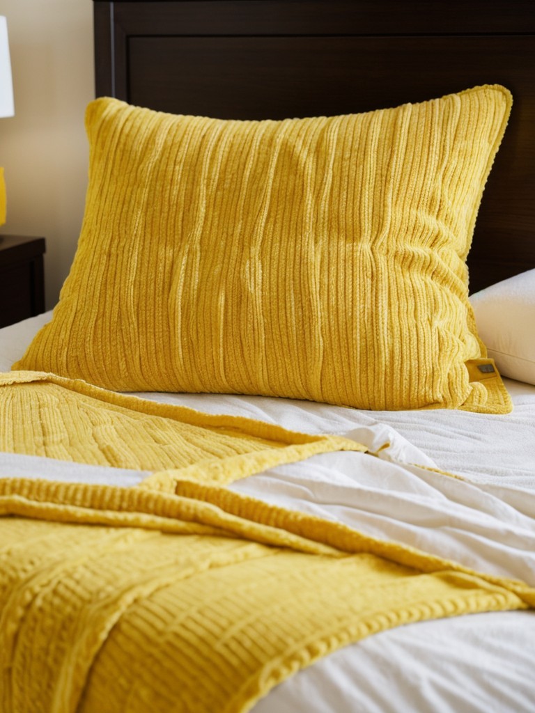 Vibrant yellow bedroom inspiration for a cozy apartment